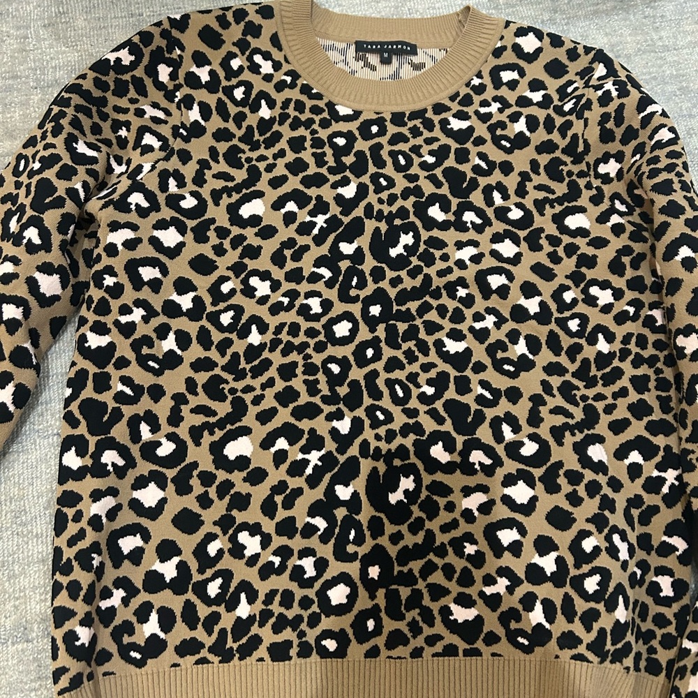 Tara Jarmon Leopard Print Sweater - Brown and Black